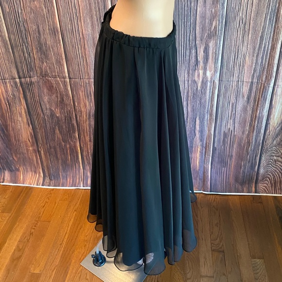 Neiman Marcus vintage black a line full cocktail skirt flowy - Picture 7 of 16